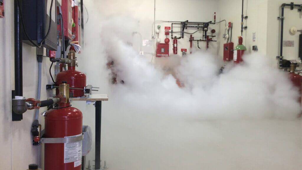 How is CO2 used in fire suppression systems?